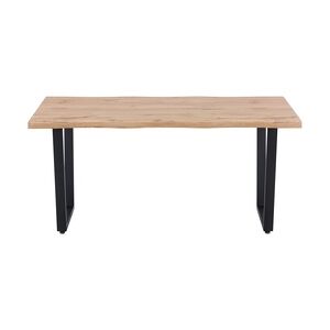 SIT Möbel Ess-Tisch   160 x 90 cm   Platte 40mm MDF Wildeiche Holzoptik   Kufen-Gestell Metall schwarz   B160xT90xH75cm   19000-10   Serie TISCH