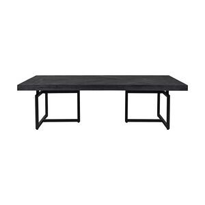 Couchtisch CLASS BLACK mit Fischgrät Platte 120 x 60 cm von DutchBone