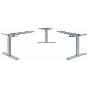 HHG - 3in1 Gestell 758, variables Tischgestell, elektrisch höhenverstellbar Memory 47kg grau - grey