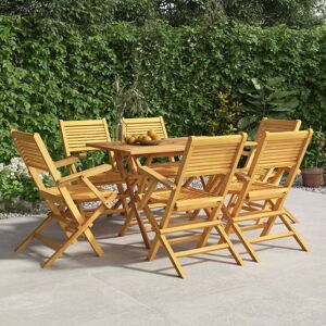 Maisonchic - Balkonsessel,Gartenmöbel, Gartenstühle 6 Stk. Klappbar 55x62x90 cm Massivholz Teak -26319