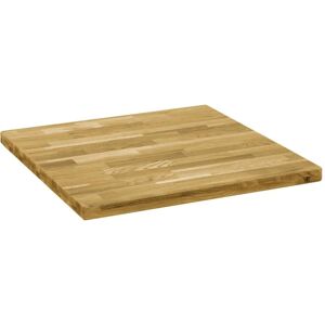 Tischplatte Eichenholz Massiv Quadratisch 44 mm 80x80 cm - Braun - Maison Exclusive