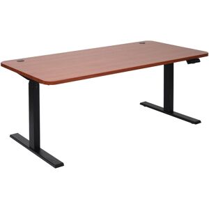 Schreibtisch HHG-766, Computertisch, elektrisch höhenverstellbar 160x80cm 53kg natur, schwarz - brown