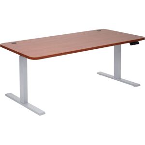 Schreibtisch HHG-766, Computertisch, elektrisch höhenverstellbar 160x80cm 53kg natur, grau - brown