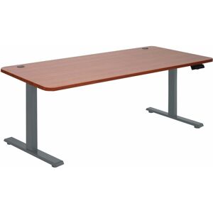 Schreibtisch HHG-766, Computertisch, elektrisch höhenverstellbar 160x80cm 53kg natur, anthrazit-grau - brown