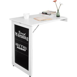 FWT20-W Wandtisch in weiß mit Tafel Klapptisch Esstisch Küchentisch Memoboard bht: 50x76x75cm - Sobuy