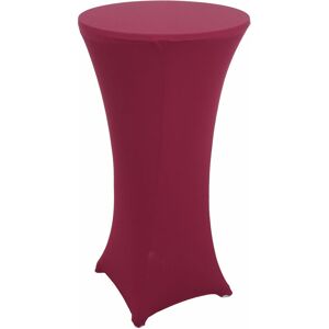 Stehtischhusse HHG 097, Tischhusse Husse Bezug Überzug, Stretch ø 60cm bordeaux-rot - red