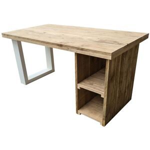 Wood4you - Schreibtisch - San Carlos - Gerüstholz - Weiß -