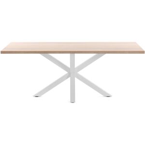 Kave Home Argo Tisch rechteckig mit Melaminoberfläche - natur-weiß - Breite: 200 cm - Tiefe: 100 cm - Höhe: 78 cm