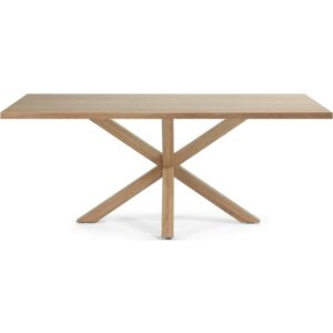 Kave Home Argo Tisch rechteckig mit Melaminoberfläche - natur - Breite: 200 cm - Tiefe: 100 cm - Höhe: 78 cm