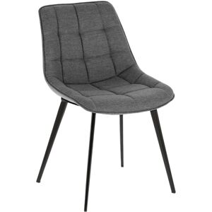 Kave Home Adam Stühle 2er Set - grau, schwarz - 2 Stück à 51x59x82 cm