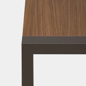 Kristalia Sushi Holz Indoor Tisch ausziehbar 100 x 200 / 235 / 270 / 305cm   Tischplatte Nussbaum Holzfurnier, Beine grau london lackiertes Aluminium (farbähnlich wie RAL Design 0805005)