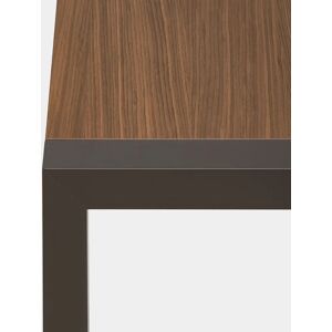 Kristalia Sushi Holz Indoor Tisch 100 x 200cm   Tischplatte Nussbaum Holzfurnier, Beine grau london lackiertes Aluminium (farbähnlich wie RAL Design 0805005)