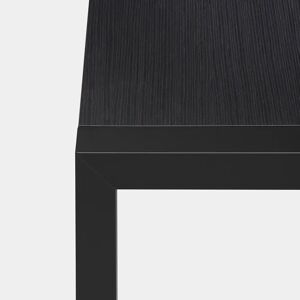 Kristalia Sushi Holz Indoor Tisch ausziehbar Tischplatte Eiche schwarz Holzfurnier, Beine schwarz lackiertes Aluminium (farbähnlich RAL 9004)   100 x 200 / 235 / 270 / 305cm