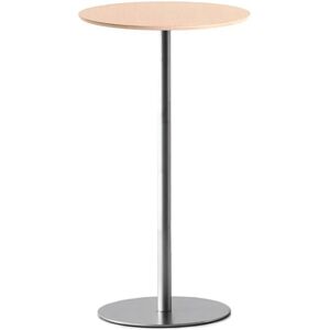 Lapalma Brio Bistrotisch rund Ø 60cm   matt verchromt   110cm   Eiche gebleicht