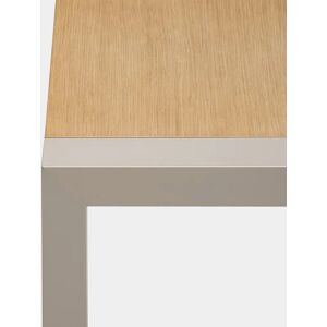 Kristalia Sushi Holz Indoor Tisch ausziehbar Tischplatte europäische Eiche Holzfurnier, Beine sandgrau lackiertes Aluminium (farbähnlich RAL 9002)   100 x 200 / 235 / 270 / 305cm