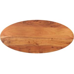 vidaXL Tischplatte 100x40x3,8 cm Oval Massivholz Akazie - Braun - Size: 100 x 40 x 3,8 cm