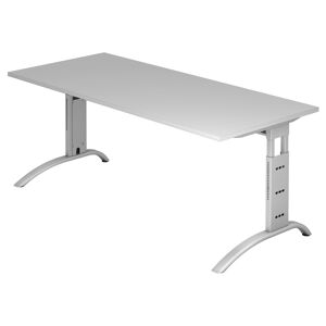 hjh OFFICE PRO FARO 19 S   Schreibtisch - 180 x 80 Grau/Silber höhenverstellbar