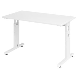 hjh OFFICE PRO MEGA 612 W   Schreibtisch - höhenverstellbar Weiß/Weiß 120 x 67