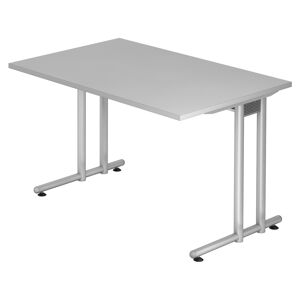 hjh OFFICE PRO NANO 12 S   Schreibtisch - 120 x 80 Grau/Silber