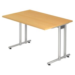 hjh OFFICE PRO NANO 12 S   Schreibtisch - 120 x 80 Buche/Silber