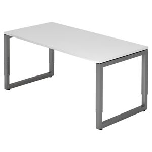 hjh OFFICE PRO REGO 16 G   Schreibtisch - 160 x 80 höhenverstellbar Weiß/Graphit