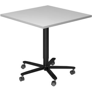 hjh OFFICE PRO BISTRO 88Q D - System Konferenztisch Grau 80 x 80 Schwarz