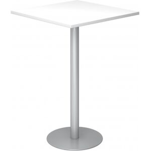 hjh OFFICE PRO BISTRO H88Q S - System Konferenztisch Weiß 80 x 80 Silber