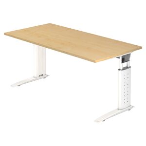 hjh OFFICE PRO UNDA 16 W   Schreibtisch - 160 x 80 höhenverstellbar Ahorn/Weiß