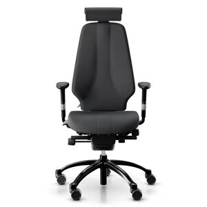 Ergonomischer Bürostuhl RH Logic 400 Komfort, Stoff Dark Grey (Select SC60134), Nackenstütze Ja, Armstütze Ja, Fußkreuz Schwarz