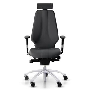 Ergonomischer Bürostuhl RH Logic 400 Komfort, Stoff Dark Grey (Select SC60134), Nackenstütze Ja, Armstütze Ja, Fußkreuz Silber