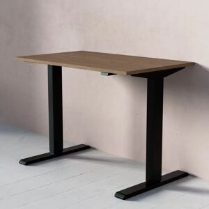 Direkt Interiör Höhenverstellbarer Schreibtisch - Standard, Größe 100x60 cm, Tischplatte Walnuss, Untergestell Schwarz