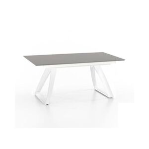 Stones Barret table ausziehbar bis zu 270 cm, sockel aus weiß- oder schwarzmetall,