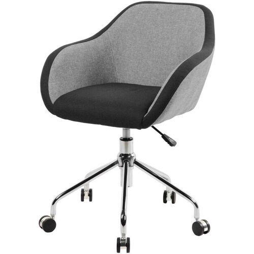 DMORA Bürostuhl Dgorgon, Arbeitsbürostuhl, Ergonomischer Bürostuhl, 56x58h77/84 cm, Grau und Schwarz – Dmora