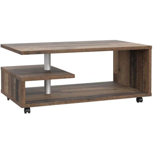 NEWFURN Couchtisch Old Wood Vintage Old Wood Vintage Wohnzimmertisch Modern – 105×45,6×60 cm (BxHxT) – Sofatisch Ablagetisch Tisch – [Brisa.four] Wohnzimmer