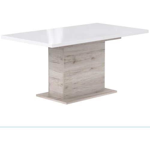 NEWFURN Esstisch Sandeiche Sandeiche Ausziehbar Modern – 160×76,6×90 cm (BxHxT) – Tisch Esszimmertisch Küchentisch – [Camilla.seven] Esszimmer Küche