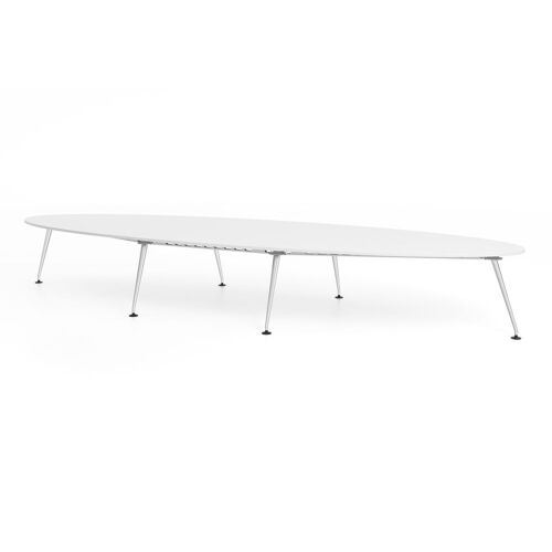 Vitra – Medamorph Konferenztisch Bootsförmig – weiß – 260 x 120 cm