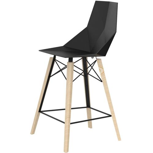 Vondom – Faz Wood Thekenhocker – schwarz