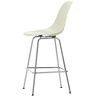 Vitra - Eames Fiberglass Barstuhl, medium, verchromt / parchment (Filzgleiter)