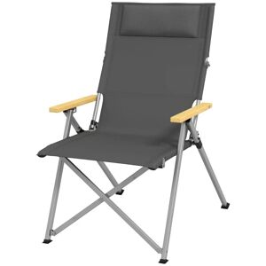 Rootz Living Rootz Campingstol - Bæretaske - Foldestol - Vejrbestandig - Udendørsstol - Vejrbestandig - 600d Oxford stof - Aluminium - Mørkegrå - 74L x 59,5W x 98H