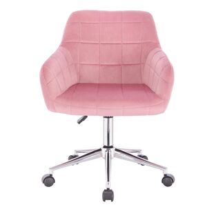 Rootz Living Rootz Bürohocker - Kontorstol - Drehhocker - Arbejdsstol - Rullesæde - Justerbar skammel - Skrivebordsstol - Pink - 79-91cm Højde