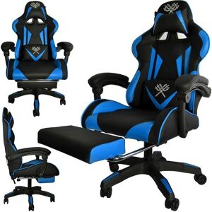 Dunmoon Gaming stol - sort og blå MALATEC