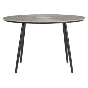 ebuy24 Dance havebord Ø120 cm, sort og lys grå.