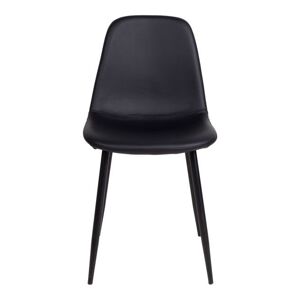 Homeshop Spisebordsstol i sort kunstlæder med sorte ben HN1225 - 1001118