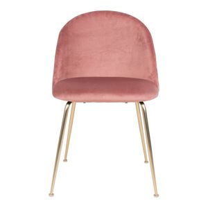 Homeshop Spisebordsstol i rosa velour med ben i messing look HN1214 - 1001250