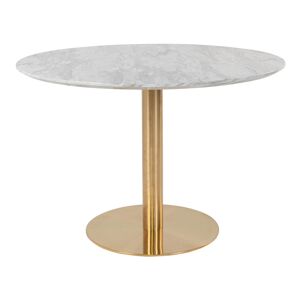 Homeshop Spisebord med top i marmor look og ben i messing look ø110x75cm - 2201142