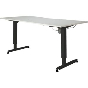 Stay Hæve/sænkebord, 180x90 Cm, Hvid/sort