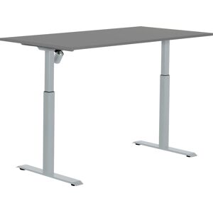 Sun-Flex I Hæve/sænkebord, 160x80, Grå/grå