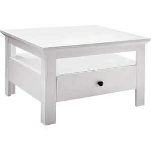 Forma Furniture Sofabord Baxter 70 X 46 X 7 Cm Hvid Med Skuffe Og Opbevaringsområde, Konstrueret Træ, One Size