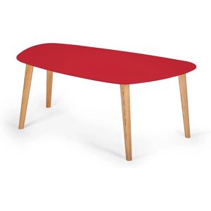 Ragaba Endocarp Sofabord 110x66x45cm - Pure Red / Asketræ