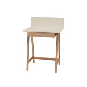 Ragaba Luka Asketræ Skrivebord 65x50cm Med Skuffe / Brun Beige